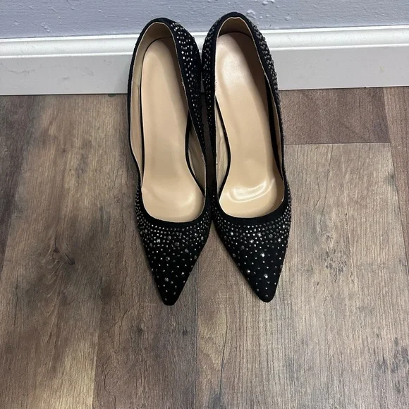 4 inch black rhinestone heels - Picture 5 of 5